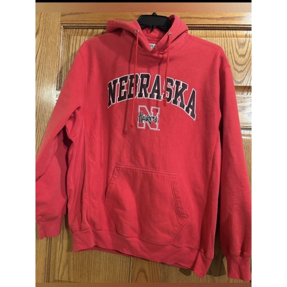 Vintage University of Nebraska Hooded Sweatshirt Steve & Barry's Size large